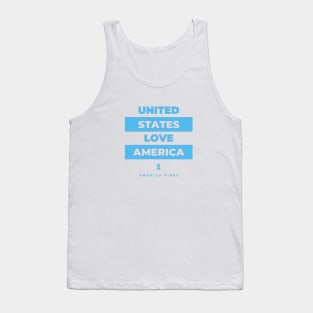 united states love america first Tank Top